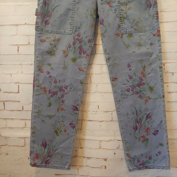 ❤️SOLD❤️Hudson Jeans Womens Size 27 The Leverage HR Ankle Cargo Pant Floral - Picture 3 of 8